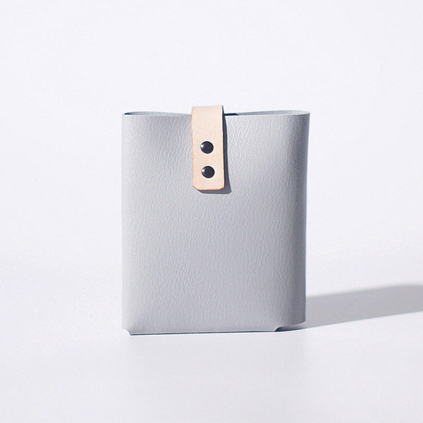 Handmade LEATHER Gray Womens Bifold Small Wallet Cute Leather Small Wallet FOR W GH00891001