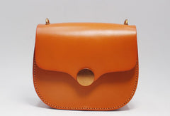 Handmade Leather Round Bag Crossbody Bag Shoulder Bag Purse for Women Leather Bag - EverHandmade