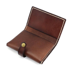 Leather Mens Small Card Wallets Front Pocket Wallet Cool Change Wallet for Men