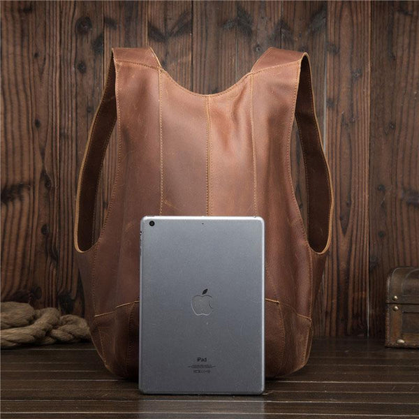 Cool and Unique Leather Mens Backpack School Backpack Travel Backpack for Men FY02892058