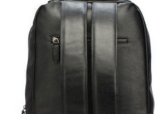 Genuine Leather Mens Cool Backpack Large Black Travel Bag Hiking Bag For Men