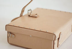 Handmade Leather briefcase small suitcase shoulder bag for crossbody bag - EverHandmade