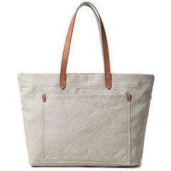 Khaki Vintage Canvas Men Womens Large Tote Bag Green Canvas Shoulder Tote Bag Shopper Tote For Men