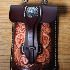Leather Belt Pouch Mens Small Cases Waist Bag Hip Pack Belt Bag Fanny Pack Bumbag for Men