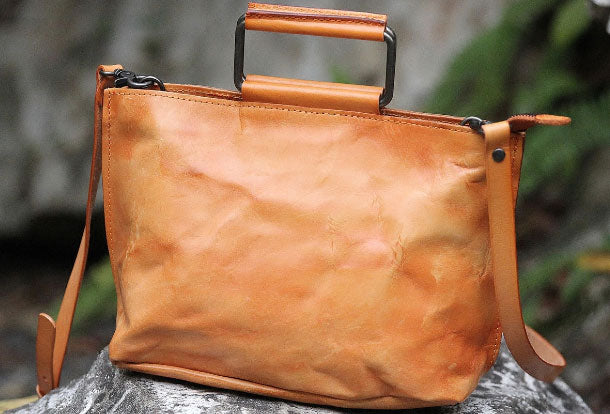 Handmade handbag tote purse leather crossbody bag purse shoulder bag for women