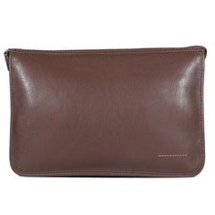 Coffee Leather Mens Large Leather Wallet Wristlet Bag Black Envelope Bag Clutch Wallet for Men