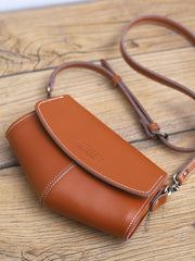 Cute LEATHER Side Bags Sling Bag WOMEN Saddle SHOULDER BAG Small Crossbody Purses FOR WOMEN