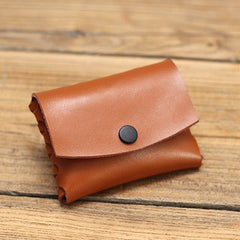 Cute Leather Card Holders Brown Women Coin Wallets Handmade Card Wallet For Women cute coin purse