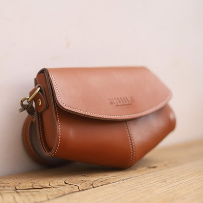 Cute LEATHER Sling Bag Side Bags White - Chain Detail