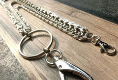 silver biker trucker punk hook wallet Chain for chain wallet biker wallet trucker wallet