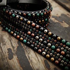 Handmade Genuine Leather Mens Belt Custom Cool Leather Men Black Belts for Men