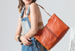 Handmade Genuine Leather Handbag Bag Shoulder Bag Shopper Bag Purse For Women - EverHandmade