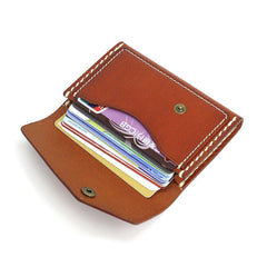 Leather Mens Card Wallet Front Pocket Wallet Small Slim Wallet Change Wallet for Men