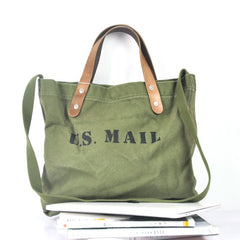 Blue Fashion Canvas Mens Womens Tote Handbag Messenger Bags Green Shoulder Tote Bag For Men and Women
