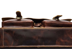 Genuine Leather Messenger Bag Cool Chest Bag Sling Bag Crossbody Bag Travel Bag Hiking Bag for men