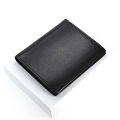 Leather Mens Slim Bifold Small Wallet Front Pocket Wallet billfold Small Wallet for Men