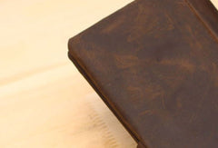 Genuine Leather Wallet Bifold Vintage Long Wallet Purse Clutch For Mens - EverHandmade