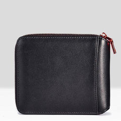 Handmade Leather Mens Cool Long Leather Wallet Bifold Clutch Wallet for Men