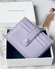 Cute Women Light Blue Vegan Leather Small Card Holder Card Wallets Slim Card Holders Credit Card Holder For Women
