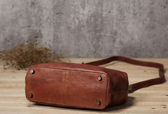 Handmade Genuine Bag Vintage Frame Leather Handbag Shoulder Bag Crossbody Bag Women Leather Purse - EverHandmade