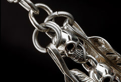 Brass biker trucker Skull punk Chain for chain wallet biker wallet trucker wallet