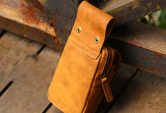 Handmade Leather Mens Cell Phone Holsters Waist Bag Hip Pack Belt Bag for Men - EverHandmade