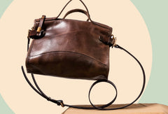 Handmade Genuine Leather Handbag Bag Messenger Bag Crossbody Bag Shoulder Bag Purse For Women - EverHandmade