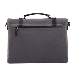 Mens Canvas Leather Briefcase Handbag Work Bag Business Bag for Men