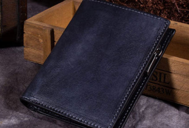 Genuine Leather Wallet Bifold Slim Wallet billfold Wallet Purse For Men Women