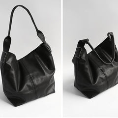 Vintage LEATHER WOMENs Large Bucket SHOULDER BAG Barrel Purse FOR WOMEN