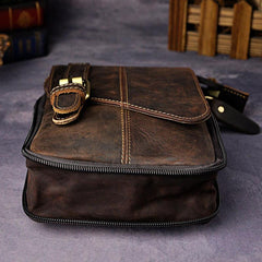 Mens Leather Small Side Bag COURIER BAGs Waist Pouch Holster Belt Case Belt Pouch for Men