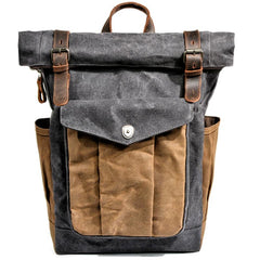 Cool Canvas Retro Mens Large Waterproof Travel Bag Computer Bag Student Backpack for Men