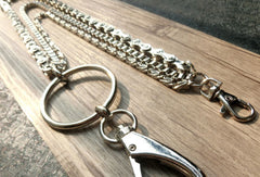 Sliver biker trucker punk hook wallet Chain for chain wallet biker wallet trucker wallet - EverHandmade