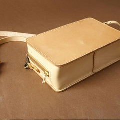 Handmade Small Leather Mens Messenger Bag BOX Shoulder Bag for Men