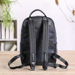 Cool Black Nylon Backpack Men's 14 inches Waterproof Backpack School Backpack For Men