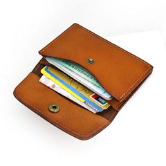 Leather Mens Card Wallet Front Pocket Wallet Small Slim Wallets Change Wallets for Men