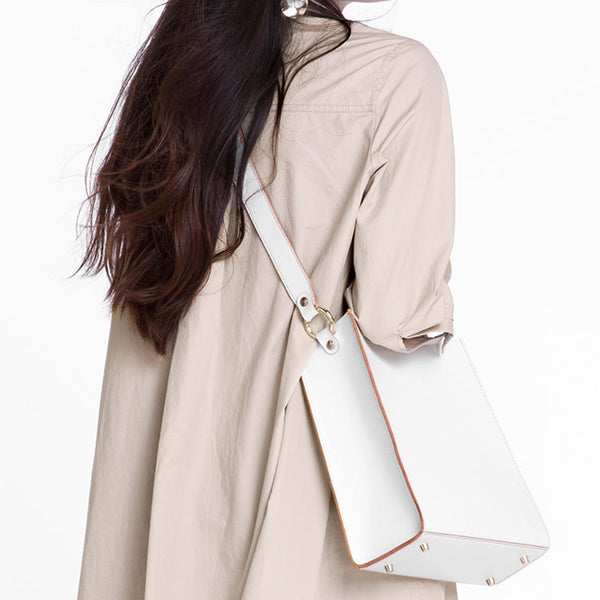 Fashion White Leather Women Tote Bag Tote White Shoulder Bag For Women RCLAB04751008