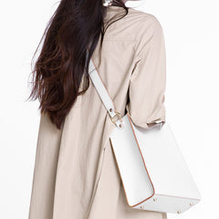 Fashion White Leather Women Tote Bag Tote White Shoulder Bag For Women
