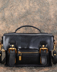Handmade Small Leather Womens Satchel Shoulder Bag Handbag Crossbody Purses for Ladies