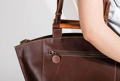 Genuine Leather Handbag Wooden Handmade Bag Shoulder Bag Purse For Women