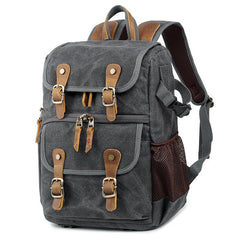 Khaki CANVAS WATERPROOF MENS 15'' CANON CAMERA BACKPACK LARGE NIKON CAMERA BAG DSLR CAMERA BAG FOR MEN