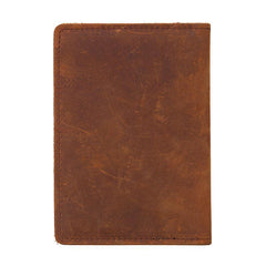 Mens Slim Leather Passport Wallet Bifold Long Passport Wallet Travel Wallet For Men