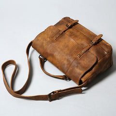 Handmade Leather Mens Cool Shoulder Bag Messenger Bag for men