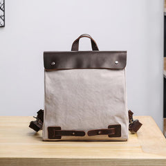 Canvas Leather Mens Womens Small 13'' School Backpack College Backpack for Men