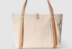 Handmade Canvas Leather purse handbag shoulder bag for women leather tote bag