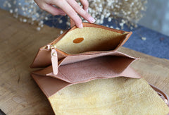 Handmade Leather phone purse stachel bag for women crossbody bag leather shoulder bag