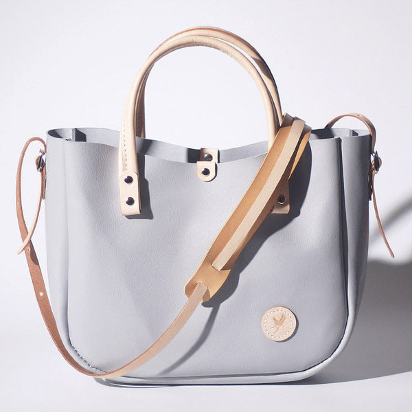 Handmade Leather Gray Womens Handbag Cute Shopper Purse for Women GH03691002