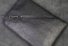 Handmade Genuine Leather Large Clutch Leather Men Phone Pad Zip Clutch Vintage Wallet For Men - EverHandmade