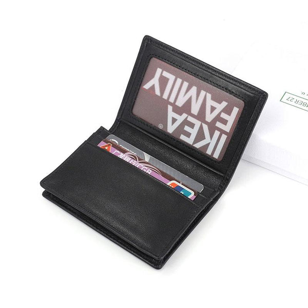 Leather Black Coffee Mens Small Card Wallet Coin Wallet Front Pocket Wallet for SEP00781053