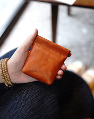 Cute Women Black Leather Change Wallet Slim Coin Wallets Headphone Case Cord Organizer For Women